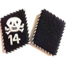 SS Totenkopfstandart collar tabs - 1 pair