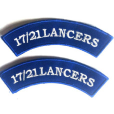 17/21 Lancers Shoulder Titles 