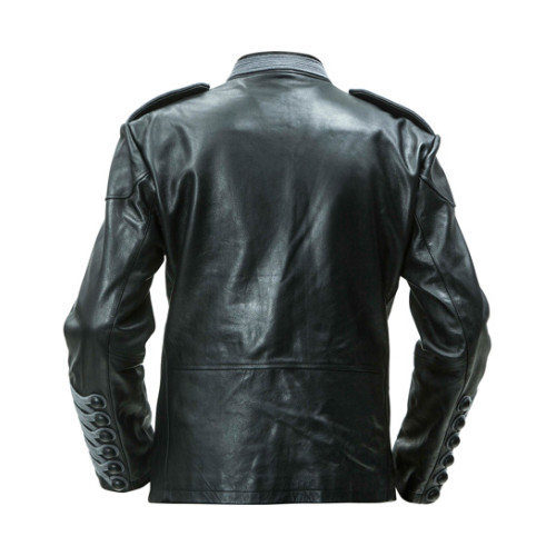 Leather Hussars Jacket with Grey Frogging