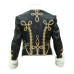 Leather Hussars Jacket with Gold Frogging