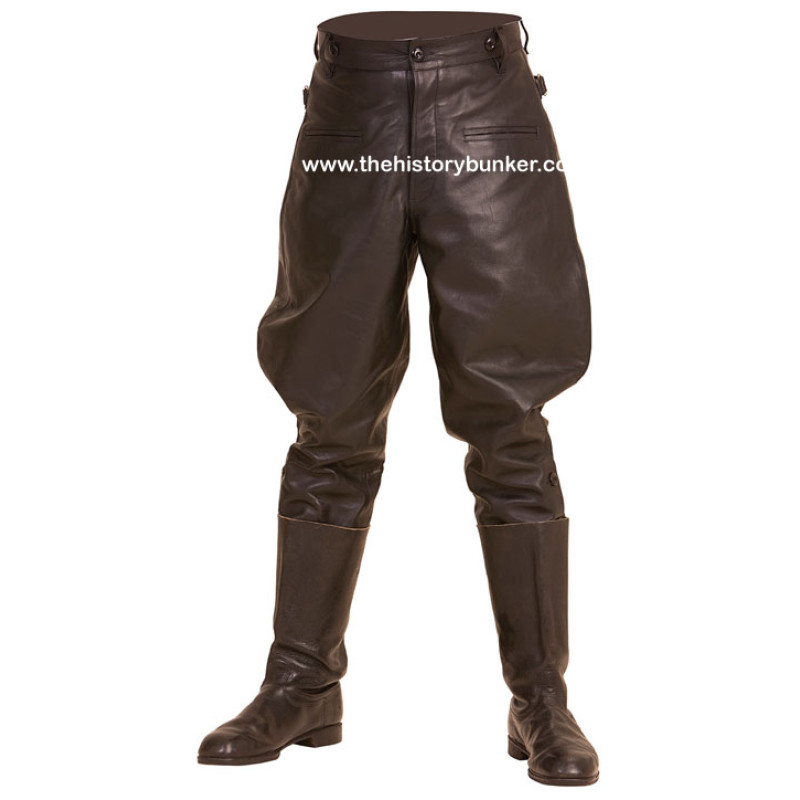 WW2 German style M32 leather breeches Black