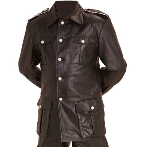 WW2 German style M36 leather tunic BROWN