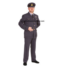 WW2 British RAF uniform with KC Buttons, Sewn in Belt, padded KC wings