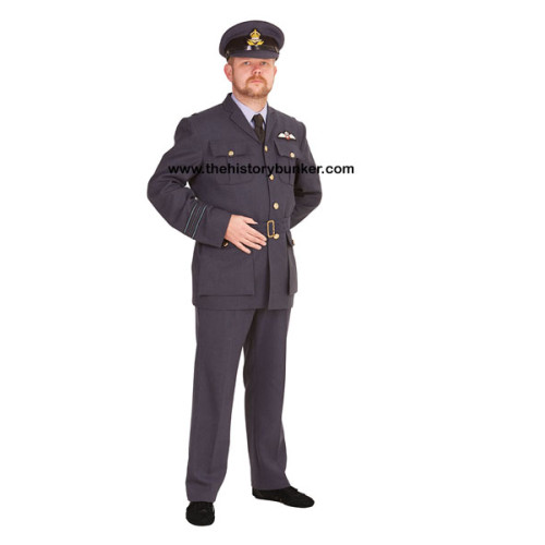 WW2 British RAF uniform with KC Buttons, Sewn in Belt, padded KC wings