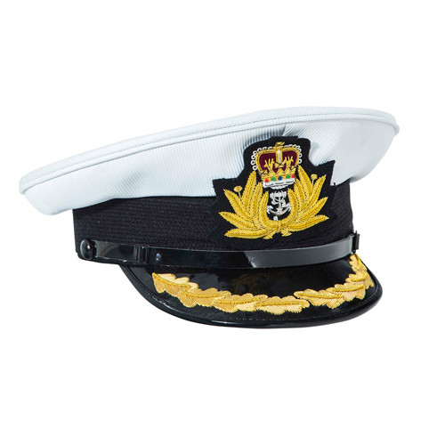 WW2 British Royal Navy Commanders peaked cap white top