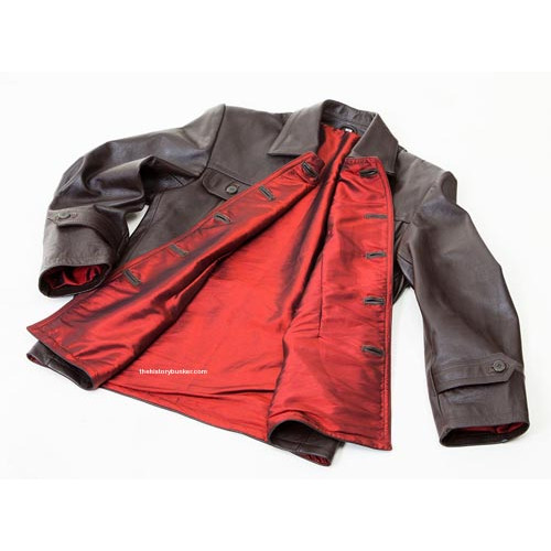 WW2 Soviet Red Army tank crew leather jacket - brown leather - vintage leather jacket