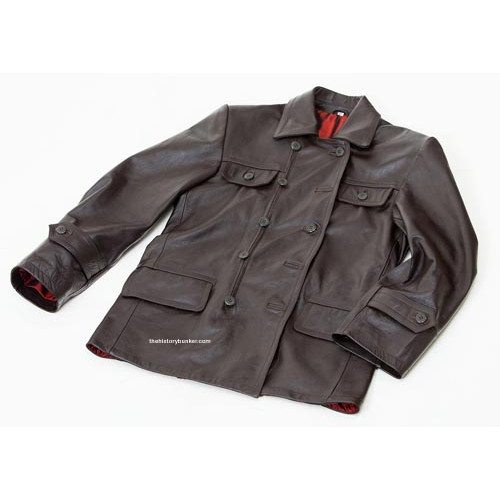 WW2 Soviet Red Army tank crew leather jacket - brown leather - vintage leather jacket