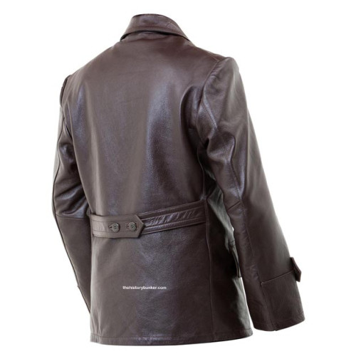 WW2 Soviet Red Army tank crew leather jacket - brown leather - vintage leather jacket