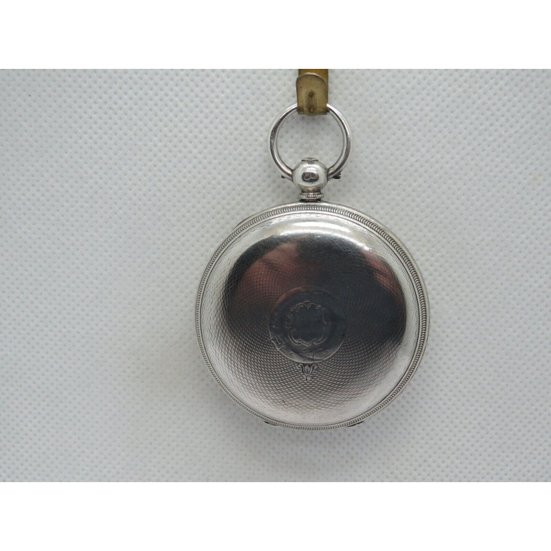 1860 Fusee Full Hunter pocket watch solid silver case