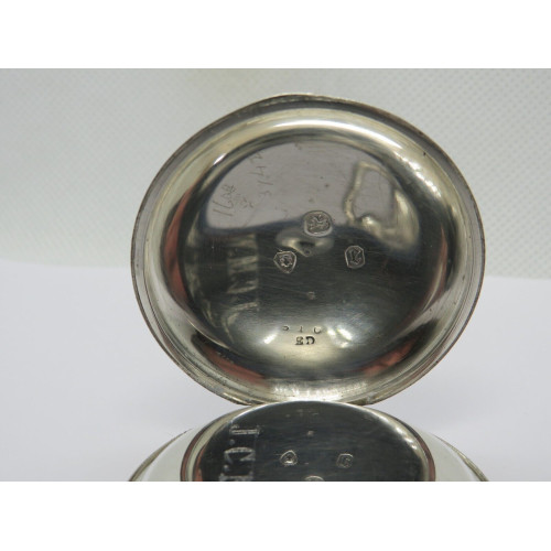 1860 Fusee Full Hunter pocket watch solid silver case