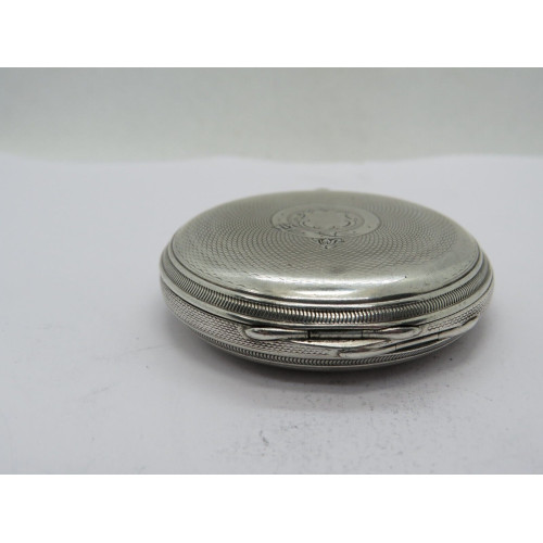 1860 Fusee Full Hunter pocket watch solid silver case