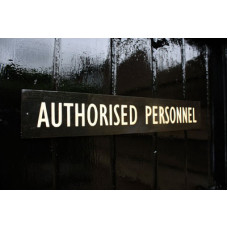 WW2 British Authorised Personnel door sign