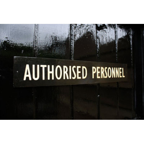WW2 British Authorised Personnel door sign