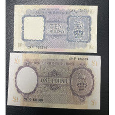 MILITARY PROP HIRE - British army money £1 and 10 shilling notes