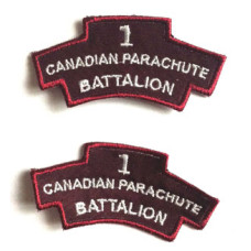 1st Canadian Division Paratrooper Shoulder Titles - 1 Pair