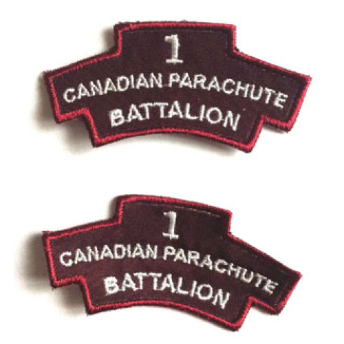 1st Canadian Division Paratrooper Shoulder Titles - 1 Pair