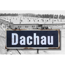 Dachau - Vintage WW2 Road And Place Name Sign