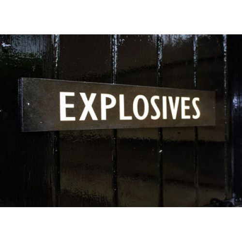 WW2 British "Explosives" door sign