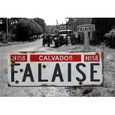 Falaise - Vintage WW2 Road And Place Name Sign