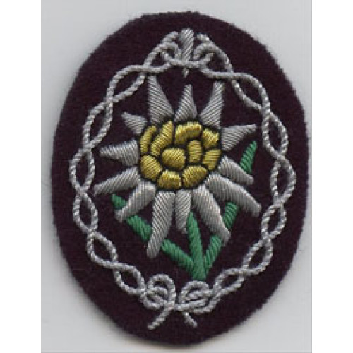 Gebirgsjager Edelweiss Officers Sleeve Badge