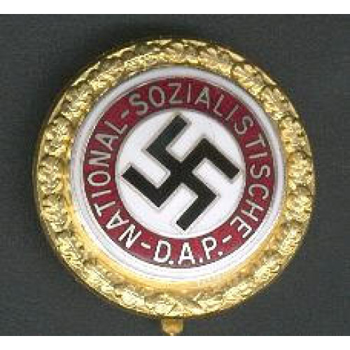 German Nazi Party NSDAP Party Members Badge (Gold)