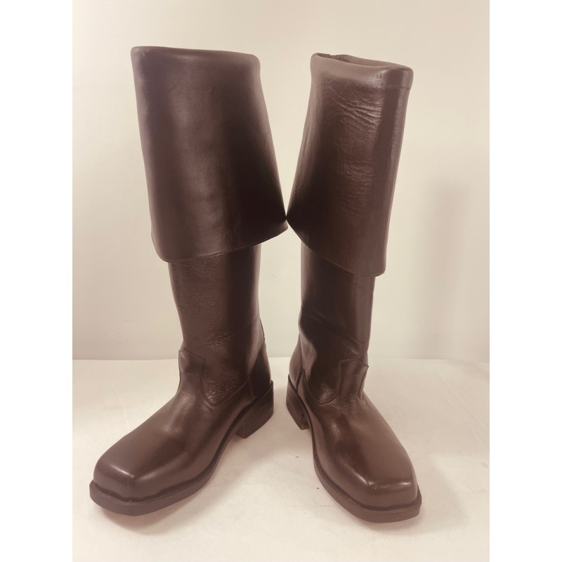 18th Century Square Toe Boots - brown