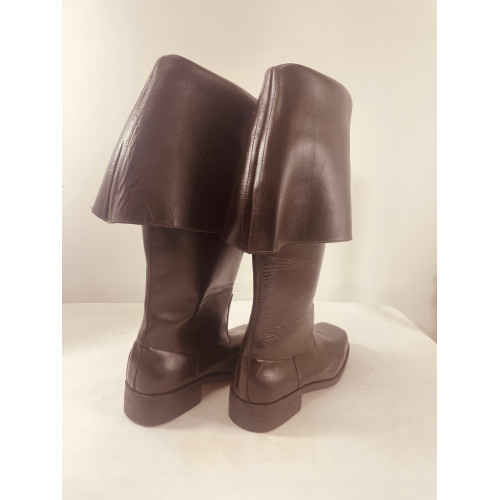 18th Century Square Toe Boots - brown
