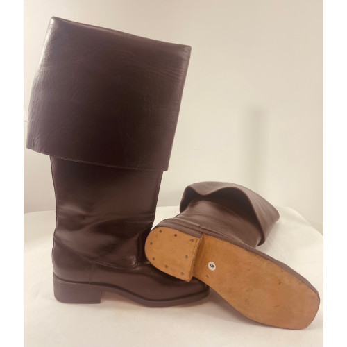18th Century Square Toe Boots - brown
