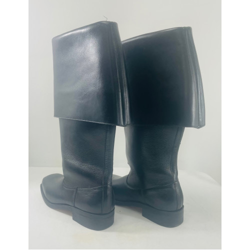 18th Century Square Toe Boots - black