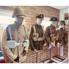 MILITARY PROP HIRE - History of British uniforms display - COLLECTION ONLY