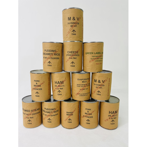 MILITARY PROP HIRE -  WW2 British army tinned food