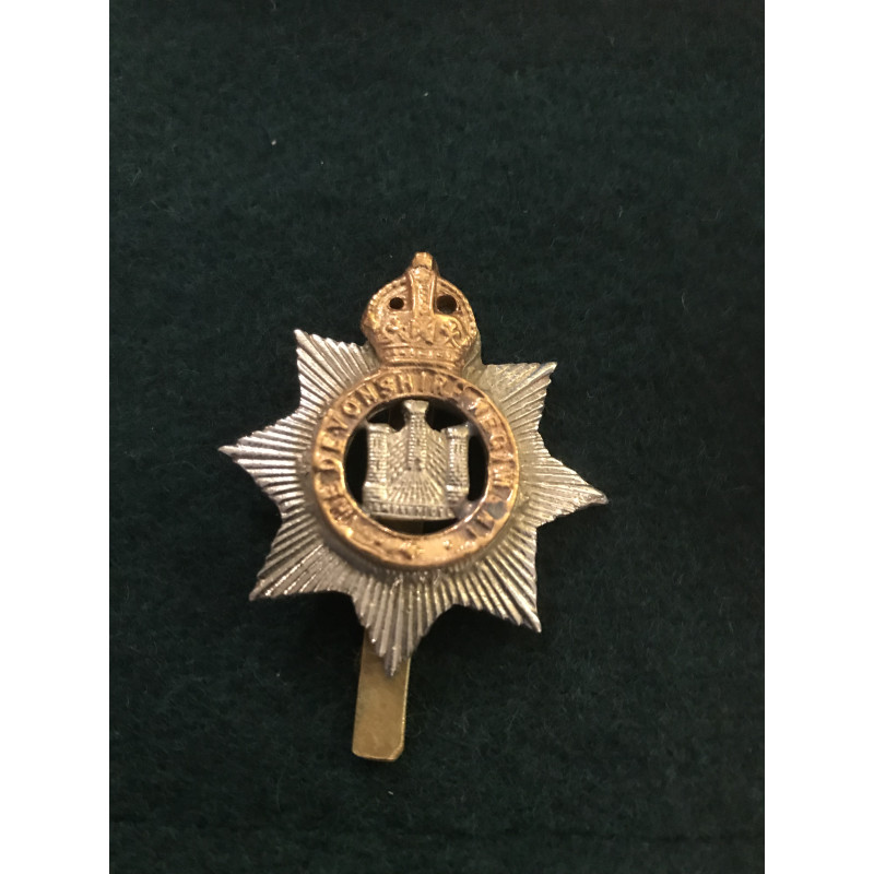Devon regiment cap badge WW1 