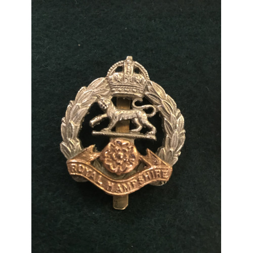 Royal Hampshire regiment cap badge WW1 