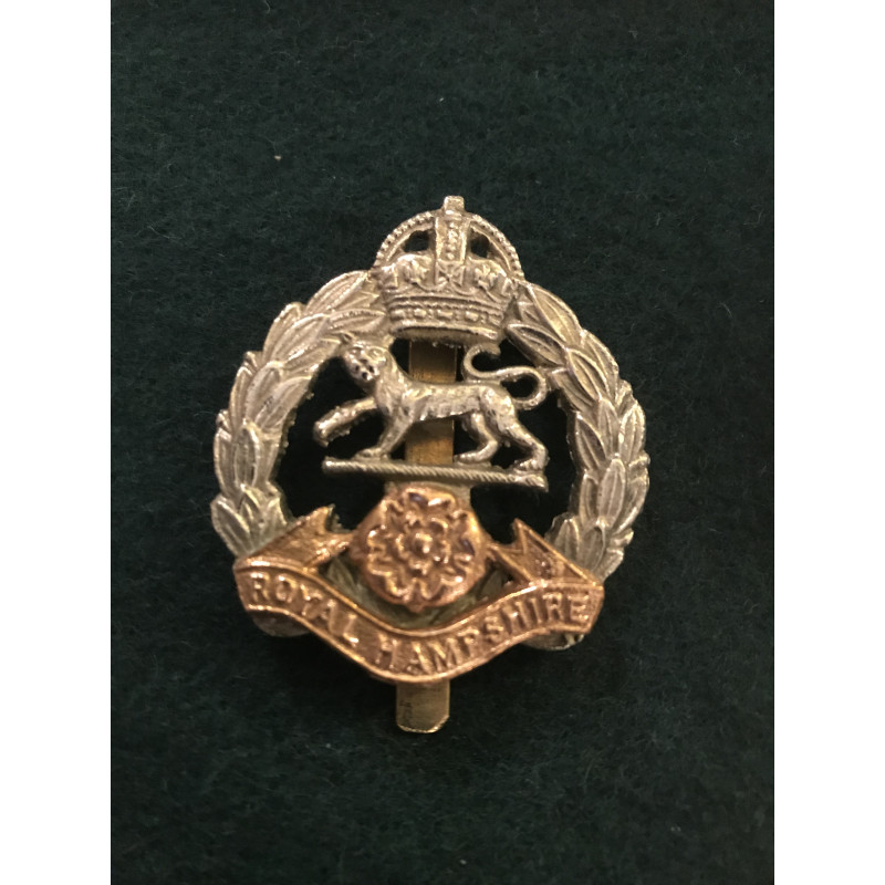 Royal Hampshire regiment cap badge WW1 