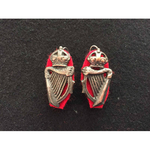 Auxie Royal Irish Constabulary collar insignia - repro