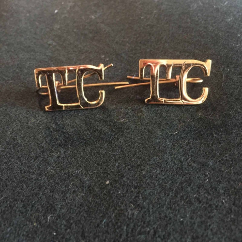 Auxie ADRIC Temporary Cadet Tunic Shoulder Board Ciphers - 1 Pair