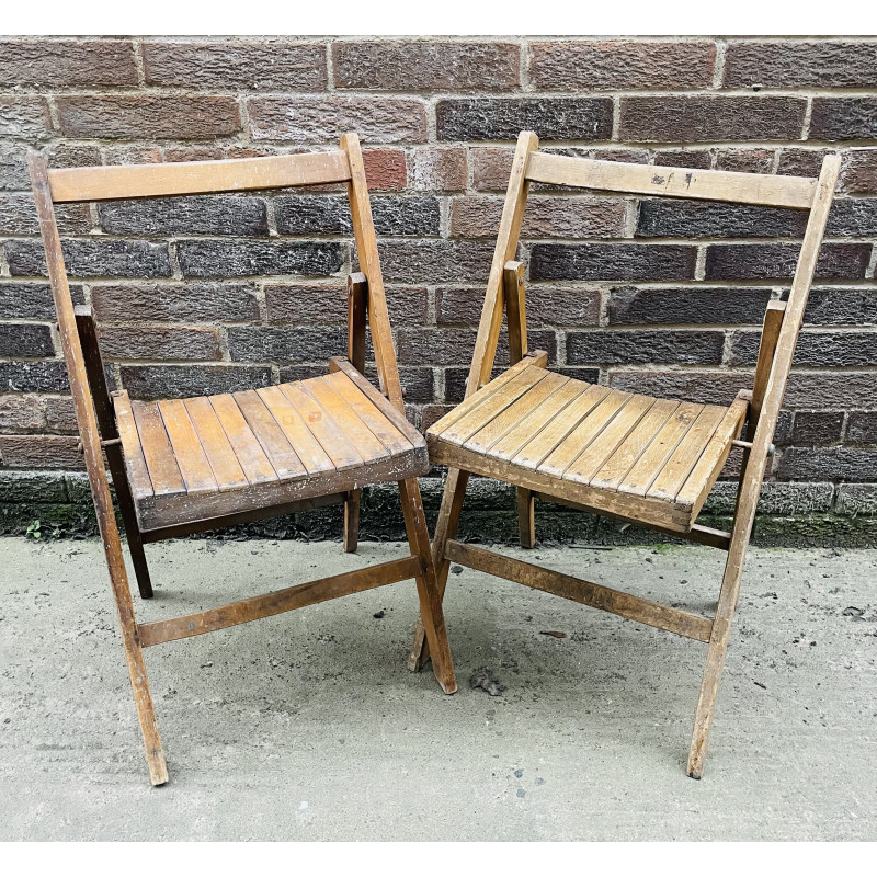 MILITARY PROP HIRE - WW1 WW2 British wooden folding  chair