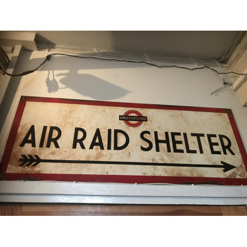 MILITARY PROP HIRE Air Raid Shelter sign