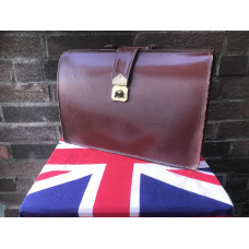 MILITARY PROP HIRE - Vintage leather brief case