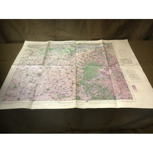 MILITARY PROP HIRE - WW2 British Map of Begium and N France 1942