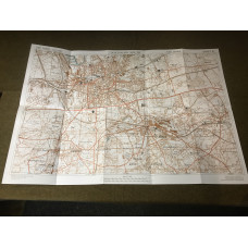 MILITARY PROP HIRE - WW2 British Map of Dortmund Germany 1945