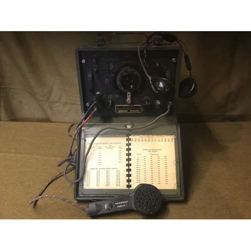 MILITARY PROP HIRE - WW2 radio wave finder with mike and headset