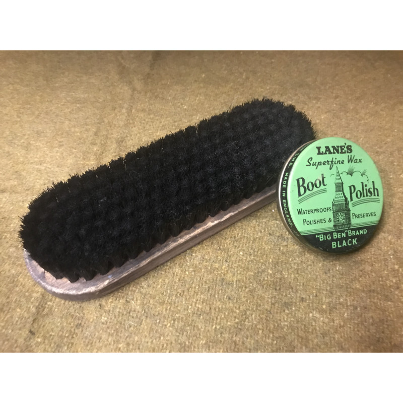 MILITARY PROP HIRE - WW2 British officers boot polish and brush