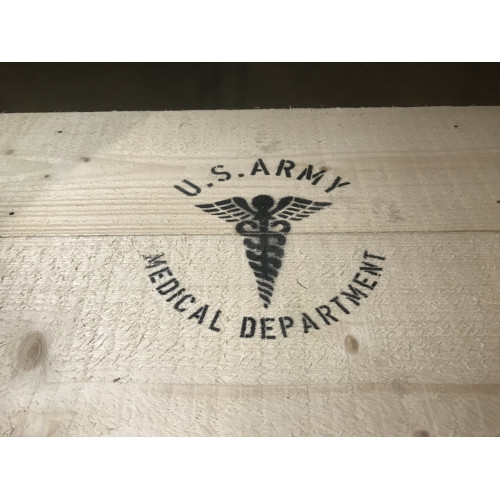 MILITARY PROP HIRE - WW2 US Lend Lease medical supplies crates