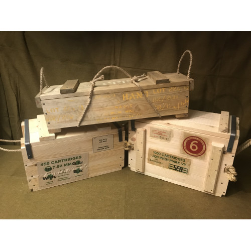 MILITARY PROP HIRE - WW2 British ammo crates