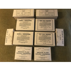MILITARY PROP HIRE - Red Cross medical field dressing boxes
