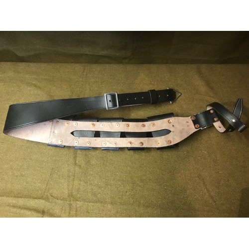 Royal Irish Constabulary RIC 5 pouch ammo bandolier - black leather