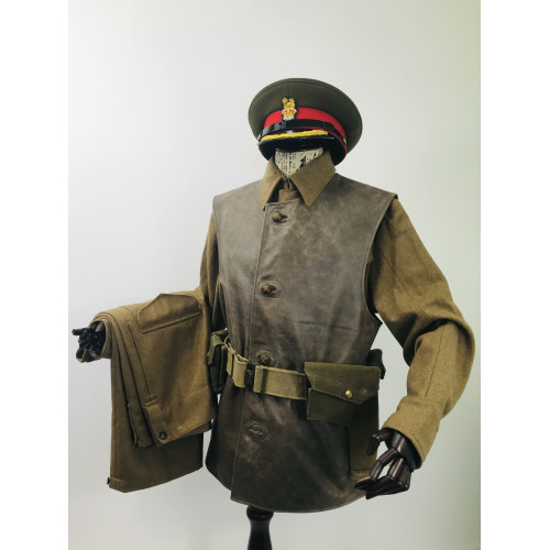 WW2 British officer battle dress with leather Jerkin - for hire
