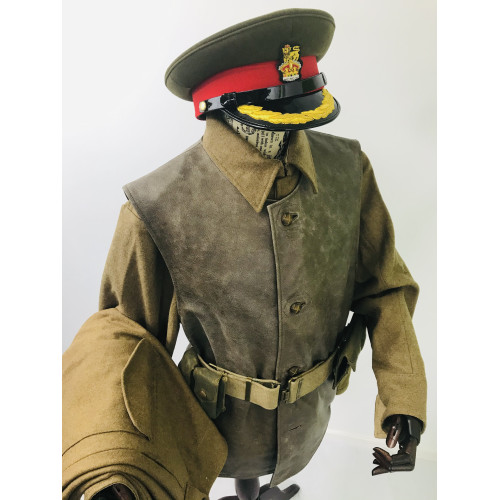 WW2 British officer battle dress with leather Jerkin - for hire