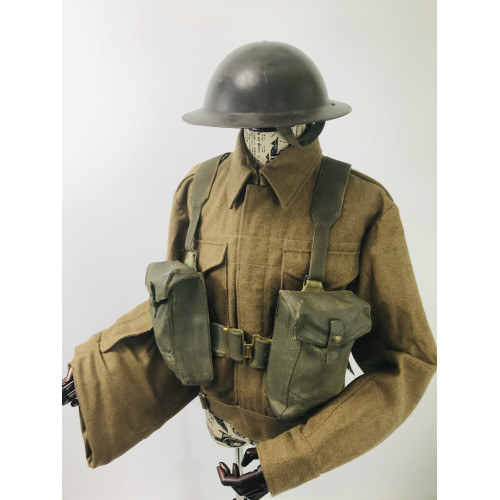 WW2 British Army soldier Uniform with webbing and helmet for hire